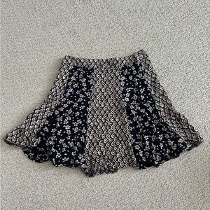 High Rise Short Flowy Skirt